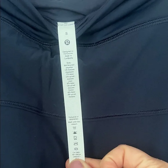 Lululemon Navy Pace Rival Skirt - Picture 2 of 6